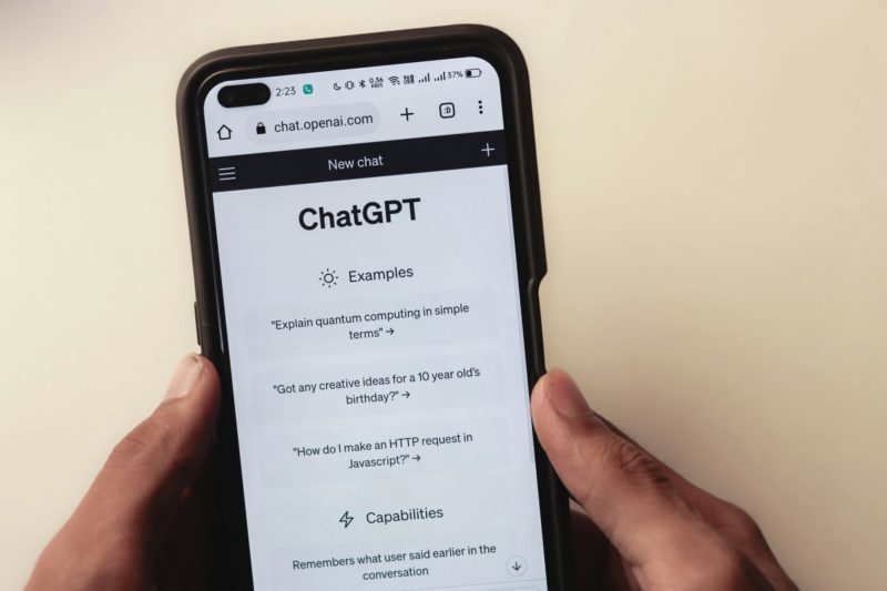 Image of ChatGPT on mobile device